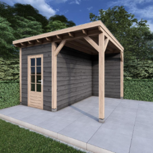 Overkapping 4x4 m + Schuur/Tuinhuisje 2x4 m